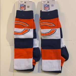 2 pairs Chicago Bears NFL Knee High Adult Socks